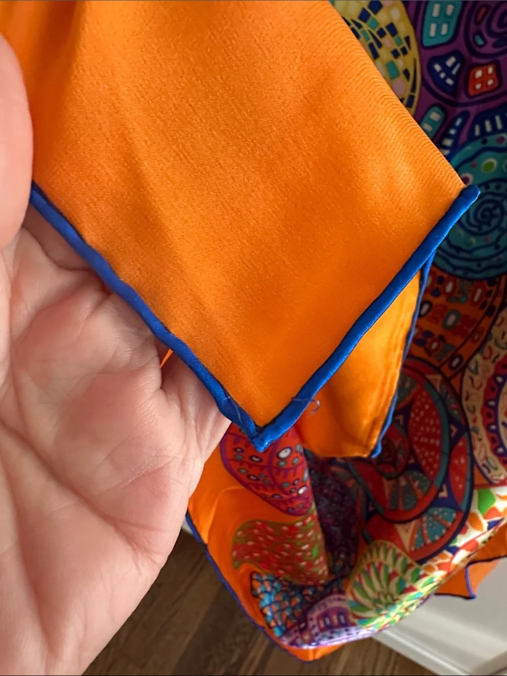 10O % silk hand rolled edge scarf